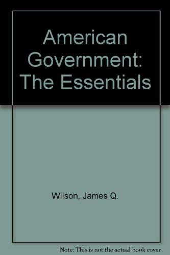 Beispielbild fr American Government: The Essentials zum Verkauf von Hawking Books