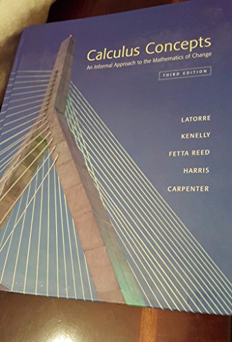 Beispielbild fr Calculus Concepts: An Informal Approach to the Mathematics of Change. Brief Third Edition zum Verkauf von SecondSale