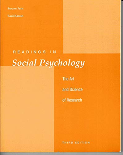 Beispielbild fr Readings in Social Psychology: The Art And Science Of Research zum Verkauf von Wonder Book