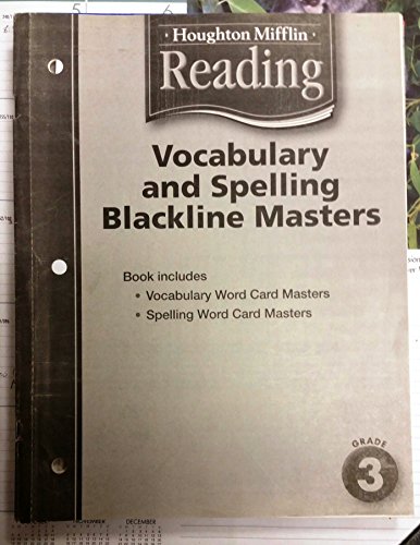 Beispielbild fr Houghton Mifflin Reading, Grade 3: Vocabulary and Spelling Blackline Masters zum Verkauf von Wonder Book