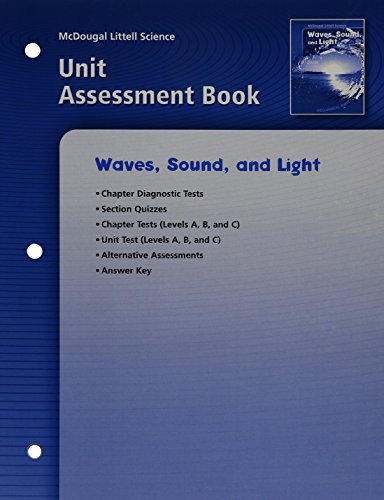 9780618406609: McDougal Littell Science: Unit Assessment Book Grades 6-8 Waves, Sound & Light