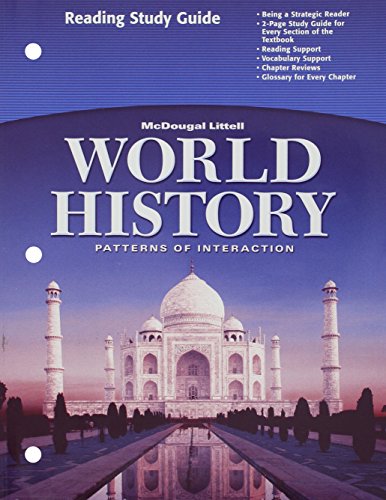 9780618409334: World History, Grades 9-12 Patterns of Interaction-full Survey Reading Study Guide: Holt World History