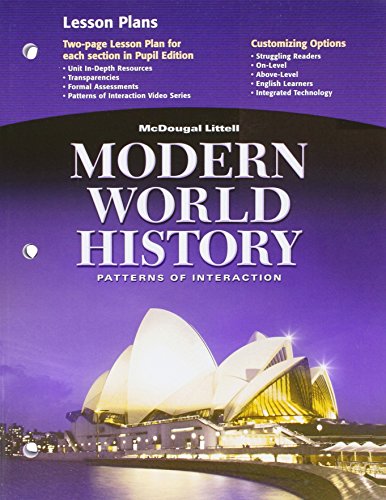 Beispielbild fr McDougal Littell World History: Patterns of Interaction: Lesson Plans Grades 9-12 Modern World History zum Verkauf von ThriftBooks-Dallas