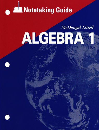 9780618410217: McDougal Littell Algebra 1: Notetaking Guide (Student): Mcdougal Littell High School Math