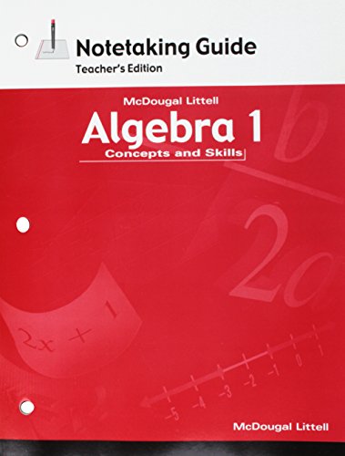 9780618410613: Algebra 1: Concepts and Skills: Notetaking Guide Teacher Edition [Paperback] by