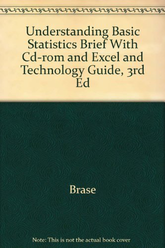 Understanding Basic Statistics Brief With Cd-rom and Excel and Technology Guide, 3rd Ed (9780618430222) by Brase