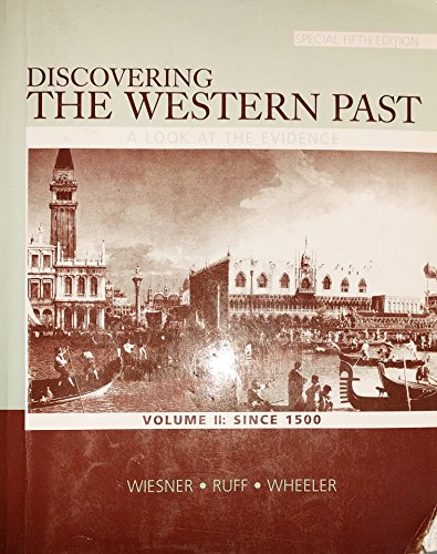 Beispielbild fr Discovering the Western Past, Vol. 2: Since 1500 zum Verkauf von Better World Books