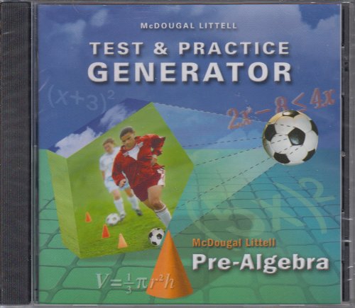 Imagen de archivo de McDougal Littell Middle School Math: Test and Practice Generator CD-ROM Pre-Algebra a la venta por SecondSale