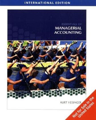 Stock image for Essential Of Managerial Accounting, International Edition, 1St Edition for sale by SMASS Sellers