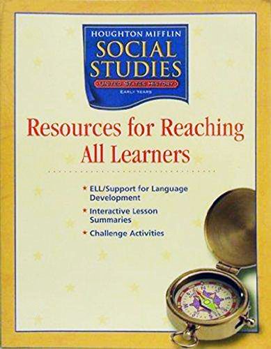 Stock image for Social Studies United States History Early Years Resource for Reaching All Learners for sale by Better World Books