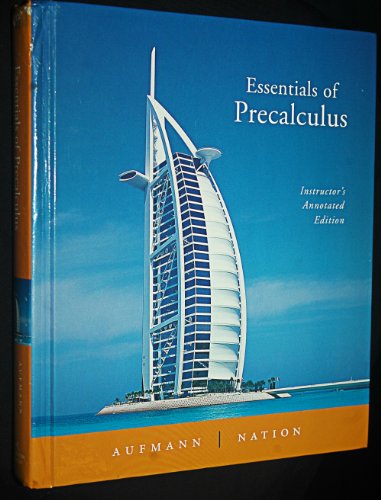 Stock image for Essentials of Precalculus / Richard N. Aufmann, Richard D. Nation for sale by ThriftBooks-Dallas