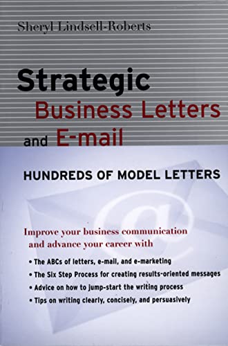 Beispielbild fr Strategic Business Letters and E-mail zum Verkauf von Wonder Book