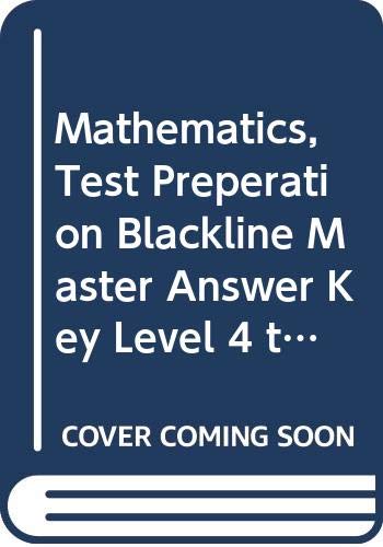 Beispielbild fr Houghton Mifflin Mathmatics Michigan: Test Preperation Blackline Master Answer Key Level 4 the Inventive Mind of Jules Verne zum Verkauf von Better World Books