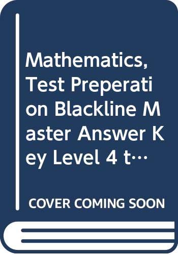 9780618466870: Mathematics, Test Preperation Blackline Master Answer Key Level 4 the Inventive Mind of Jules Verne: Houghton Mifflin Mathmatics Michigan