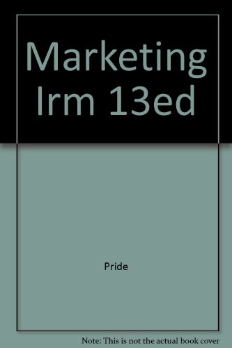 Stock image for Pride-Ferrell Marketing Instructor's Resource Manual for sale by Better World Books: West