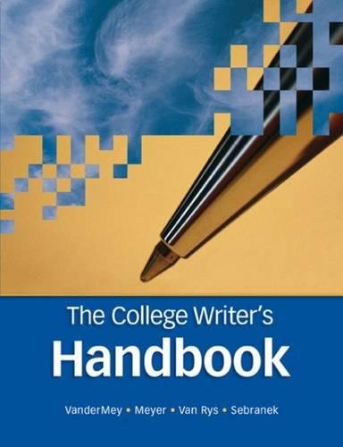 Stock image for The College Writer's Handbook for sale by Better World Books