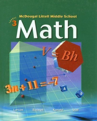 Math Assessment Book Course 3 Grade 8: Mcdougal Littell Middle School Math New York (Mid Sch Math) (9780618492695) by Larson