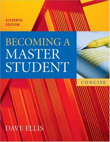 Imagen de archivo de Becoming a Master Student a la venta por Decluttr