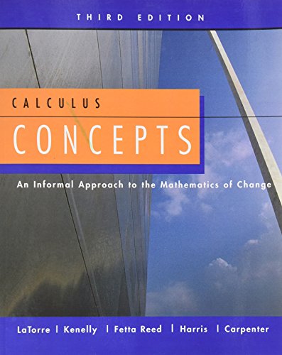 Imagen de archivo de Calculus Concepts, An Informal Approach to the Mathematics of Change, Third Edition a la venta por Ergodebooks