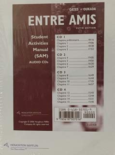 Stock image for Audio CD-ROM Program for Oates Entre Amis: An Interactive Approach, 5th for sale by HPB-Red
