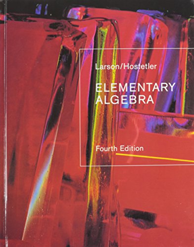 Elementary Algebra + Study + Solutions Guide 4th Ed (9780618508228) by Larson, Ron