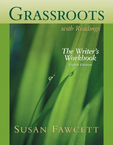 Beispielbild fr Grassroots with Readings : The Writer's Workbook zum Verkauf von Better World Books