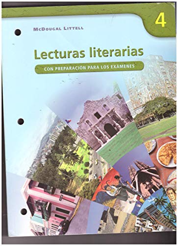 9780618518142: Lecturas literarias- 4 - con preparacion para los examenes