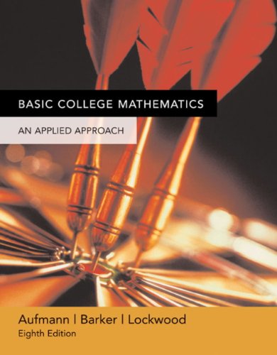 Stock image for Student Solutions Manual for Aufmann/Barker/Lockwood S Basic College Mathematics: An Applied Approach, 8th for sale by ThriftBooks-Atlanta