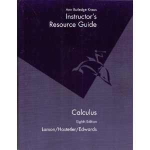 Imagen de archivo de Calculus: Instructor's Resource Guide a la venta por Wizard Books