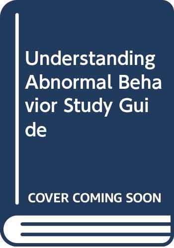 Imagen de archivo de Study Guide : Used with . Sue-Understanding Abnormal Behavior a la venta por Better World Books