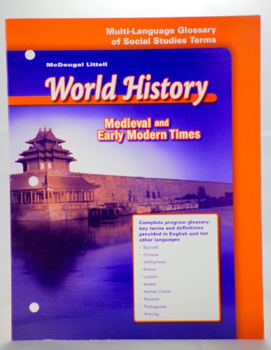 Stock image for McDougal Littell World History: Medieval and Early Modern Times: Multi-Language Glossary of Social Studies Terms for sale by Green Street Books