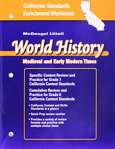 Imagen de archivo de Mcdougal Littell World History: Standards Enrichment Workbook Grade 7 Medieval And Early Modern Time ; 9780618531479 ; 0618531475 a la venta por APlus Textbooks