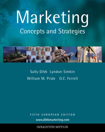 Beispielbild fr Marketing: Concepts and Strategies zum Verkauf von AwesomeBooks