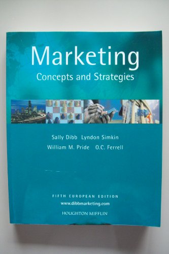 Stock image for Marketing: Concepts and Strategies for sale by AwesomeBooks