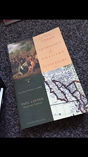 Beispielbild fr The Heath Anthology Of American Literature: Colonial Period To 1800, Volume A zum Verkauf von Once Upon A Time Books