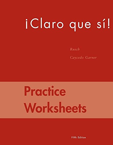 Beispielbild fr Practice Worksheets for Caycedo's Claro Que Si!, 5th zum Verkauf von ThriftBooks-Dallas