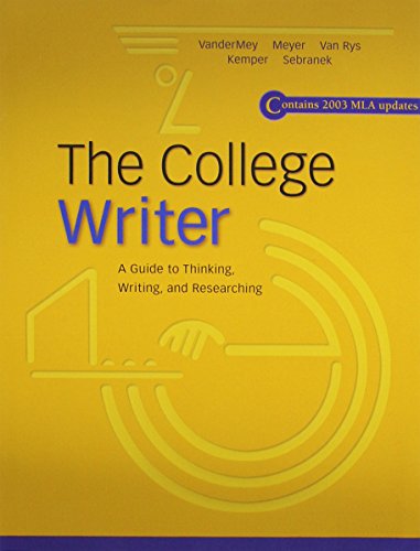Stock image for College Writer Paperback Mla Update With Cd Plus Eduspace 1 for sale by Better World Books