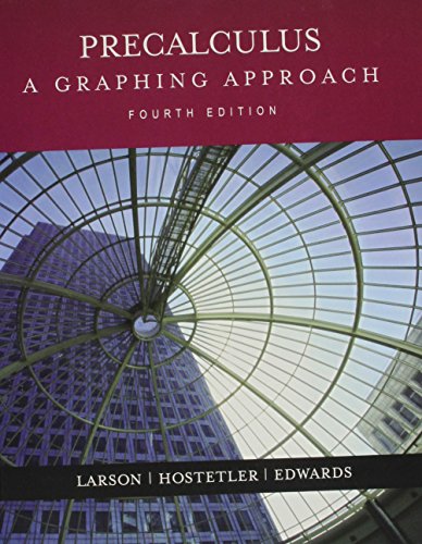 Precalculus:a Graphing Approach With Math Space Cd, 4th Ed + Eduspace 2 (9780618546060) by Larson, Ron