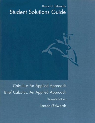 Stock image for Calculus an Applied Approach Student Solutions Guide for sale by Books of the Smoky Mountains