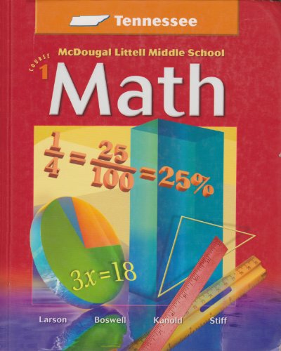 Imagen de archivo de McDougal Littell Math Course 1, Grade 6: TN Student Edition (2005 Copyright) a la venta por ~Bookworksonline~