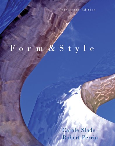 Imagen de archivo de Form and Style: Research Papers, Reports, Theses a la venta por HPB-Red