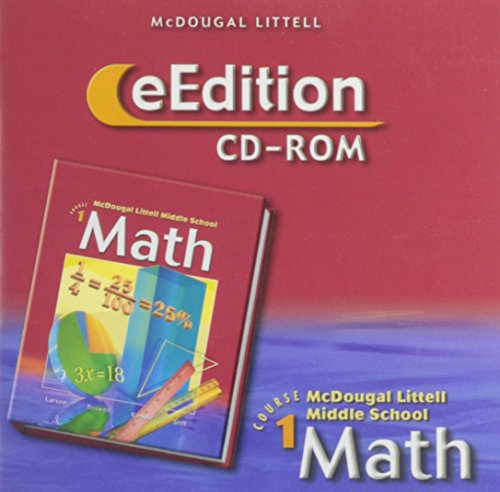 Math Course 1, Grade 6 Eedition: Mcdougal Littell Middle School Math (9780618561933) by MCDOUGAL LITTEL