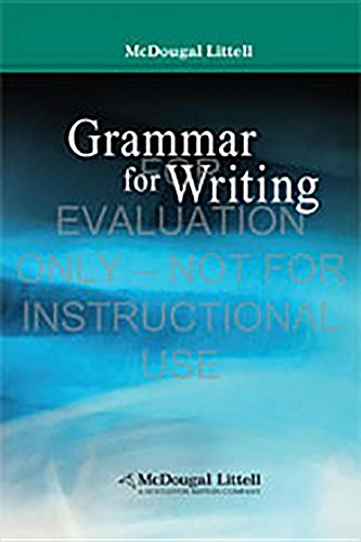 Beispielbild fr Grammar for Writing (McDougal Littell Literature) zum Verkauf von BooksRun