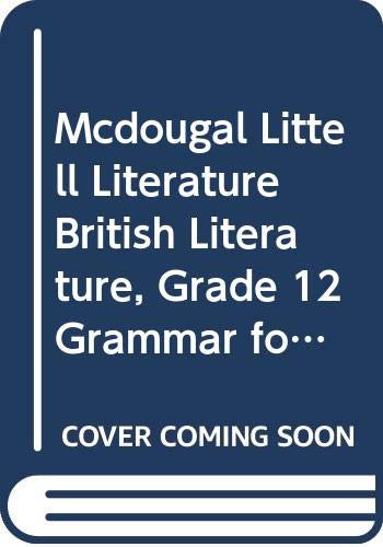 Stock image for Mcdougal Littell Grade 12 Grammar for Writing for sale by Allied Book Company Inc.