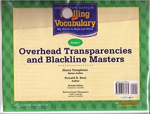 Stock image for Houghton Mifflin Spelling and Vocabulary: Overhead Transparencies and Blackline Masters Grade 2 for sale by Nationwide_Text