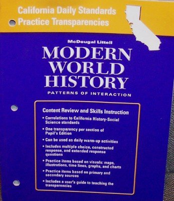 Stock image for World History: Patterns of Interaction California: Daily Standards Practice Transparencies Grades 9-12 Modern World History for sale by HPB-Red