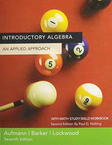 Stock image for Introductory Algebra Seventh Edition with Nolting, Custom Publication for sale by Better World Books