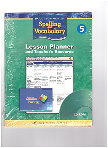 Stock image for Spelling And Vocabulary, Grade 5: Lesson Planner And Teacher's Resource On CD-ROM: Original Wraps (2005 Copyright) for sale by ~Bookworksonline~