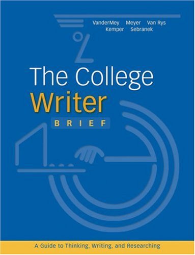 Beispielbild fr The College Writer : A Guide to Thinking, Writing, and Researching zum Verkauf von Better World Books