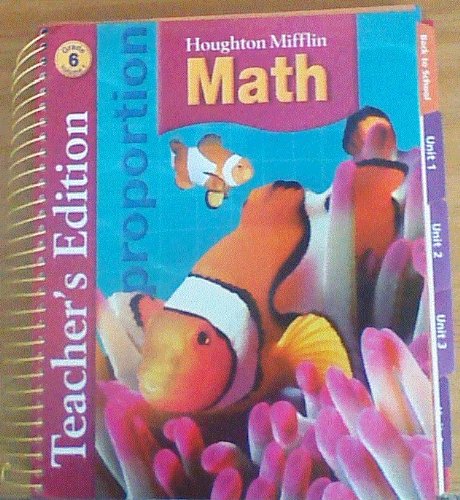 Stock image for Houghton Mifflin Math: Teacher Edition, Level 6, Vol 1 for sale by Front Cover Books